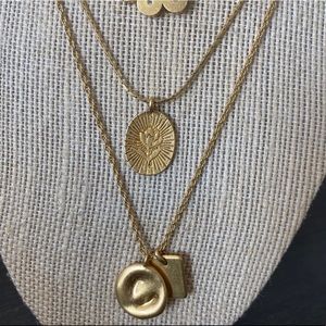 Madewell Flower Etched Necklace 3 In 